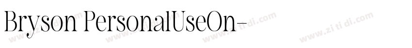 Bryson PersonalUseOn字体转换